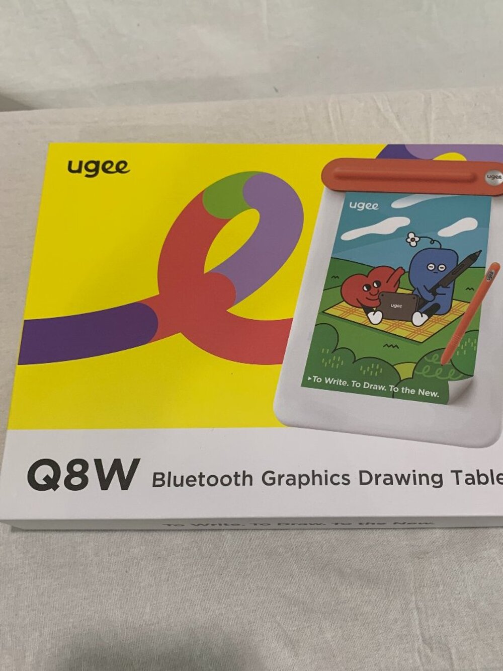 Ugee Q8W Bluetooth Graphics Drawing Tablet Wireless Digital Art Pad Open Box